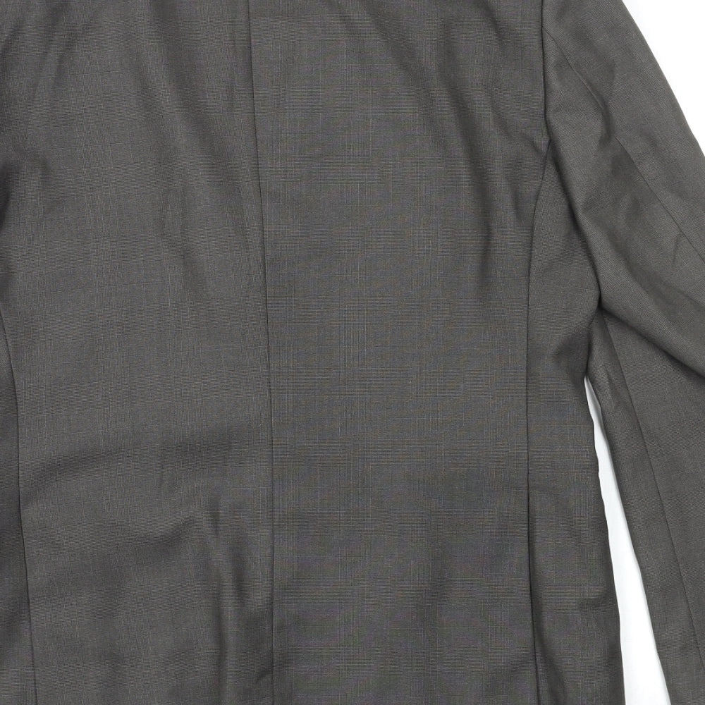 Ventuno Mens Grey Houndstooth Jacket Blazer Size 40