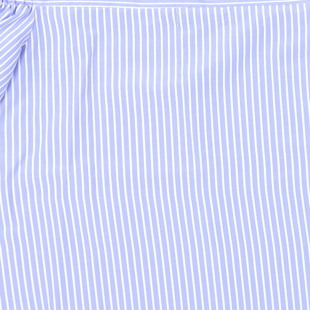 Parallel Lines Womens Blue Polka Dot Basic Blouse Size XS