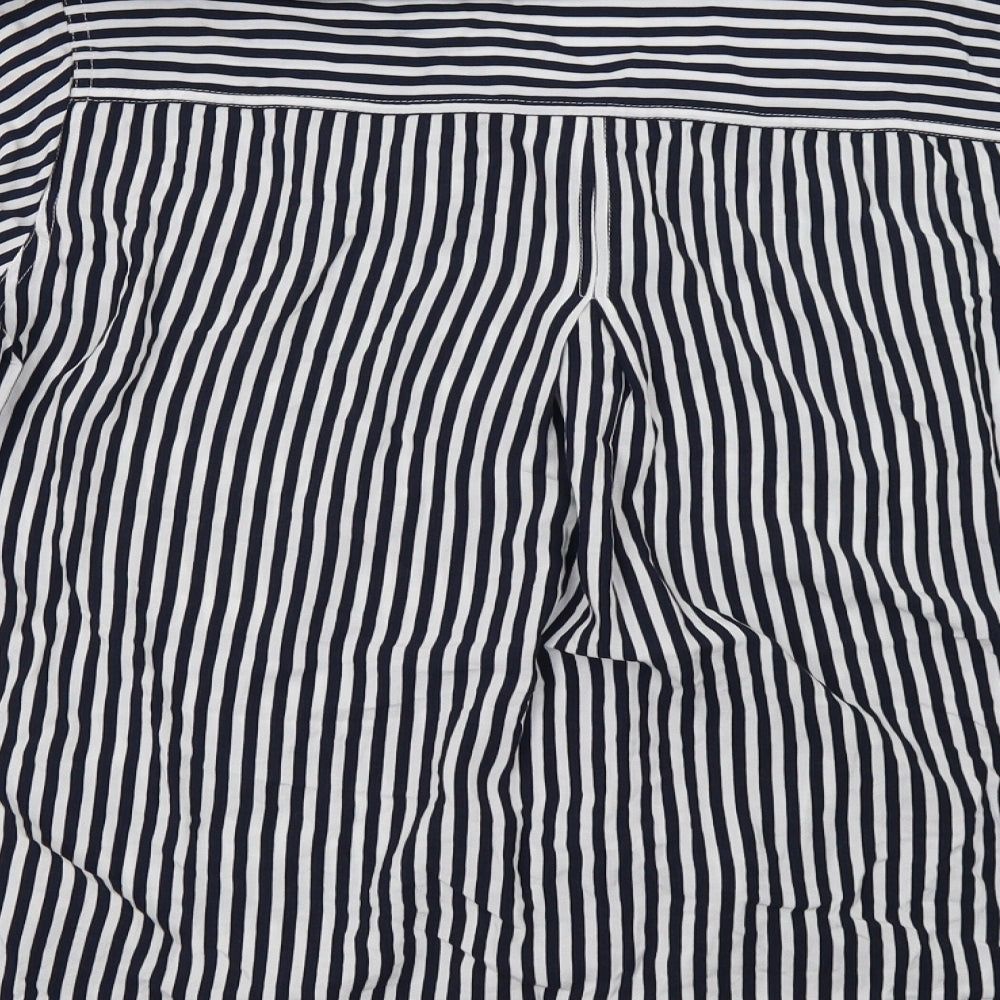 Velvet Heart Womens Blue Striped Basic Button-Up Size XL