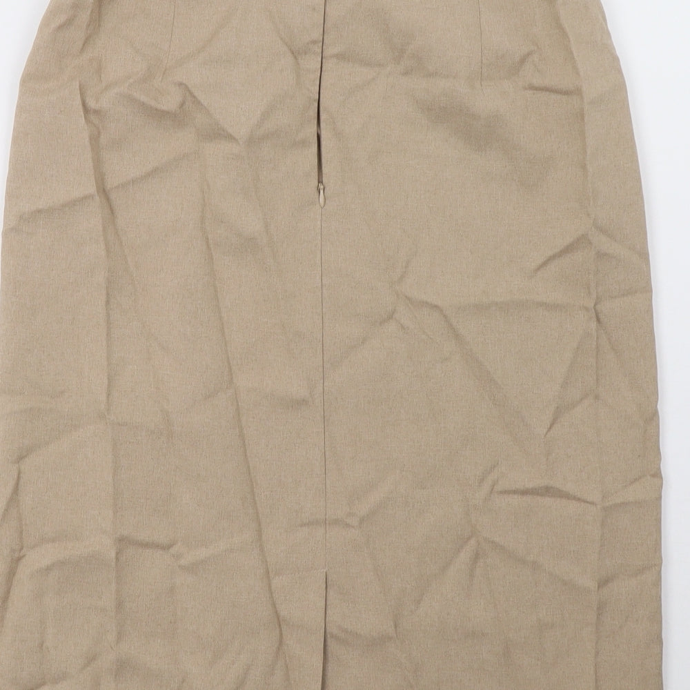 charmance Womens Beige A-Line Skirt Size 12