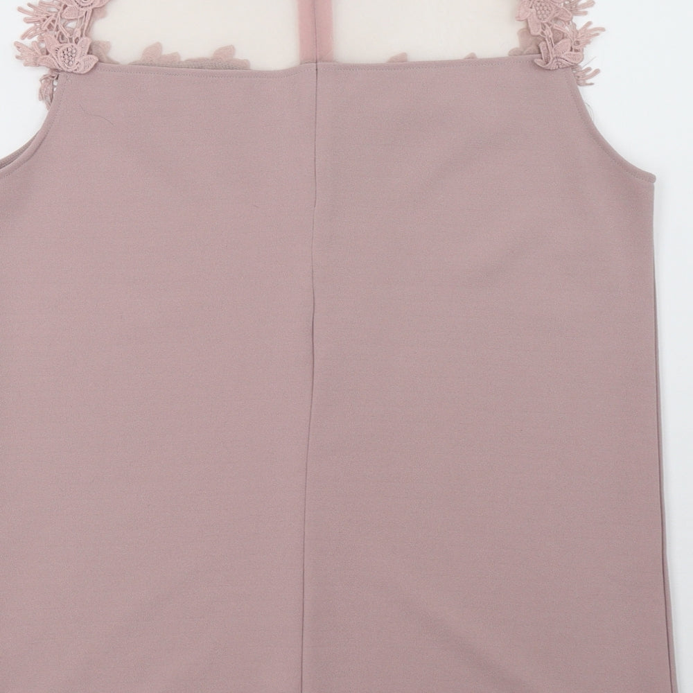 Urban Mist Womens Pink Basic Tank Size XL