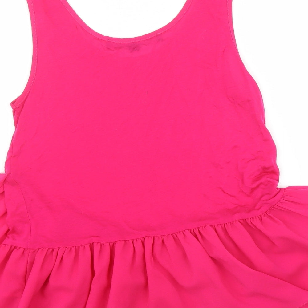 French Connection Womens Pink Basic Tank Size S
