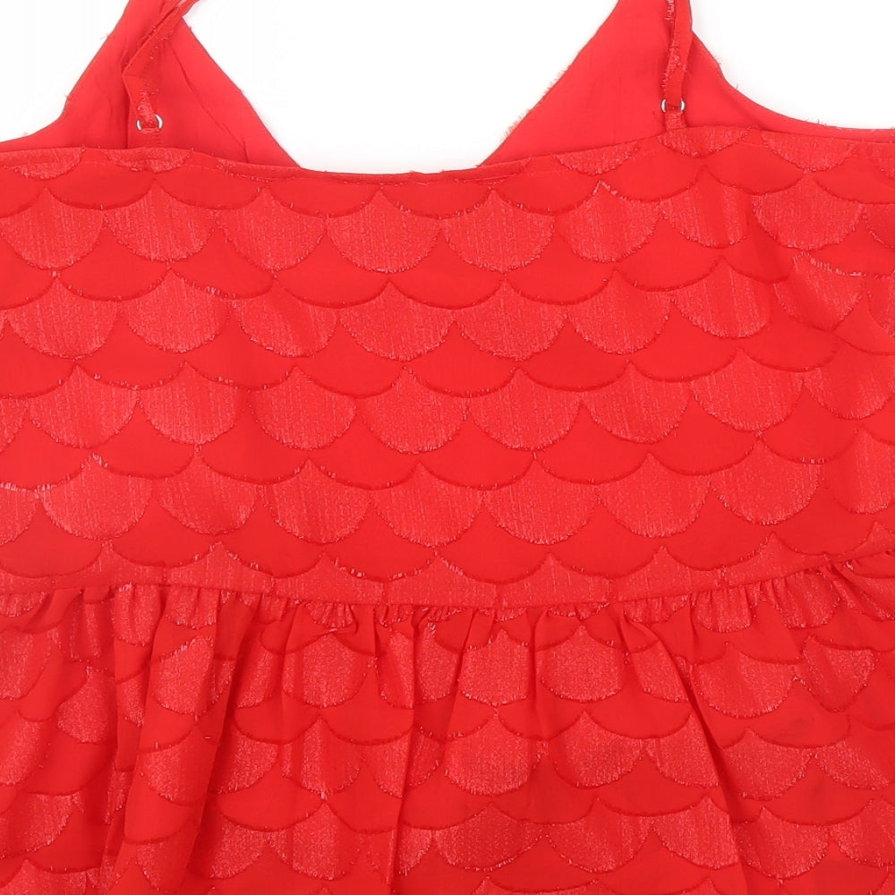 Moves Womens Red Camisole Blouse Size M