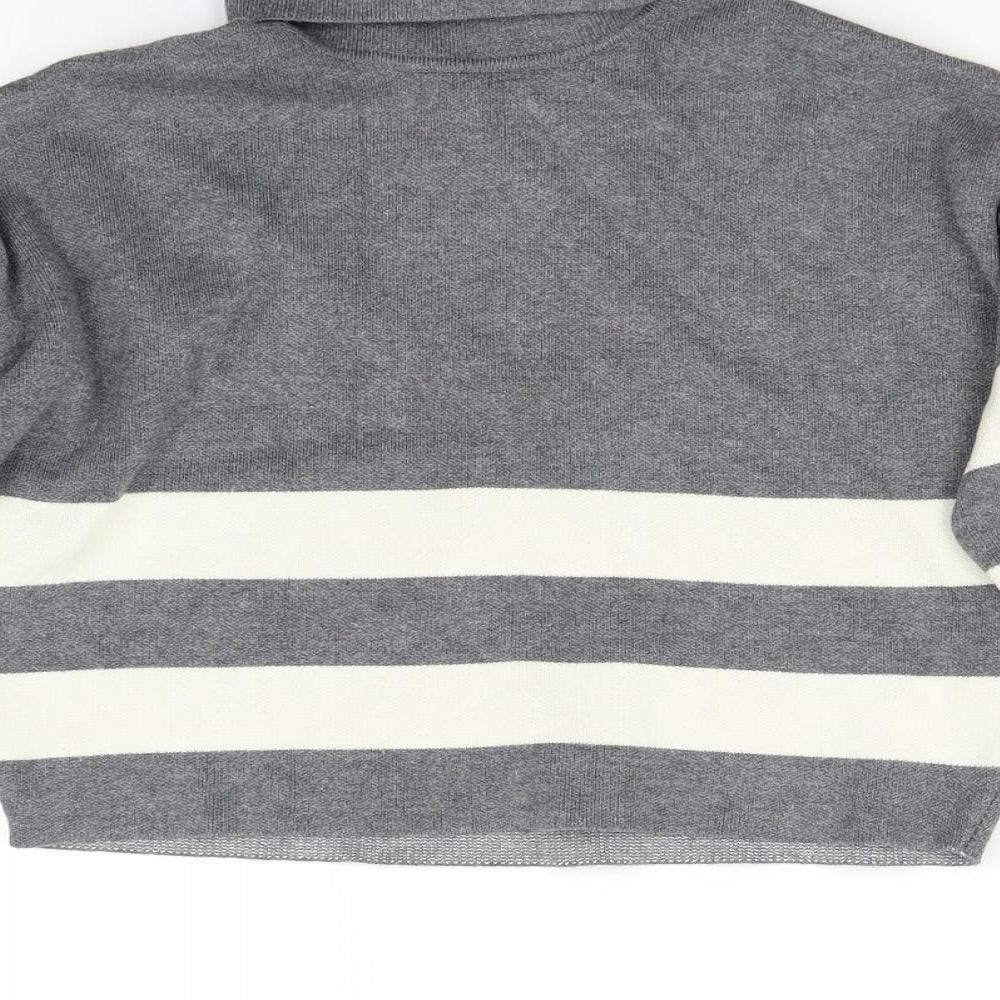 New Look 915 Girls Grey Striped Pullover Sweatshirt Size 10-11 Years