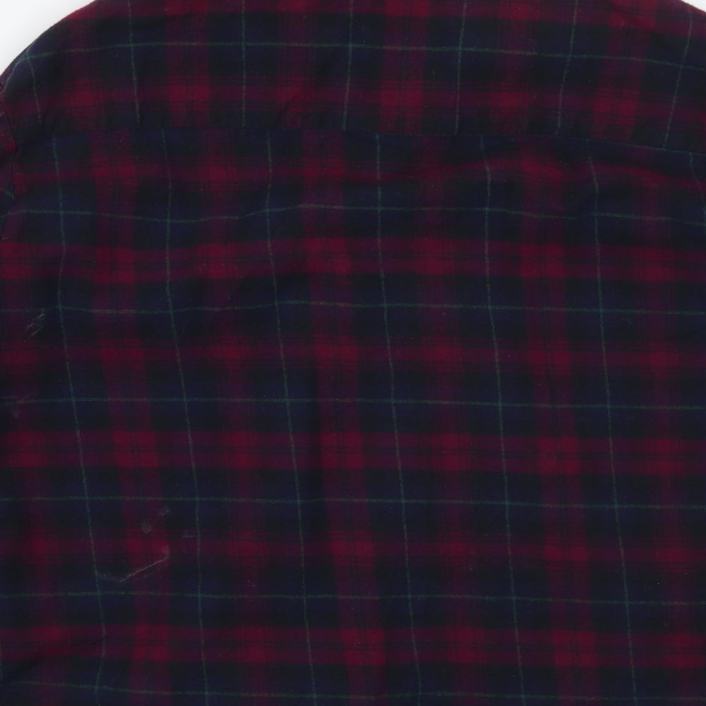 Cameo Rose Womens Purple Check Basic Button-Up Size 12