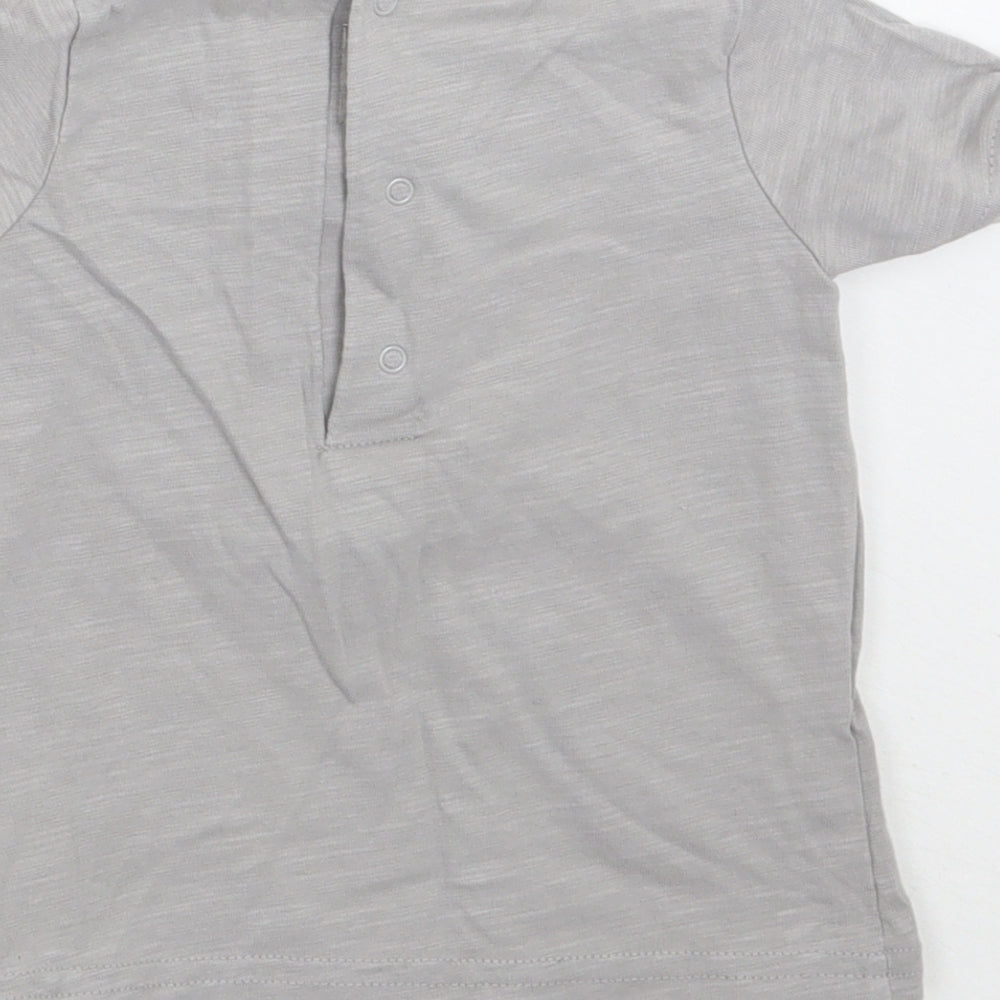 mamas & papas Baby Grey Basic T-Shirt Size 9-12 Months