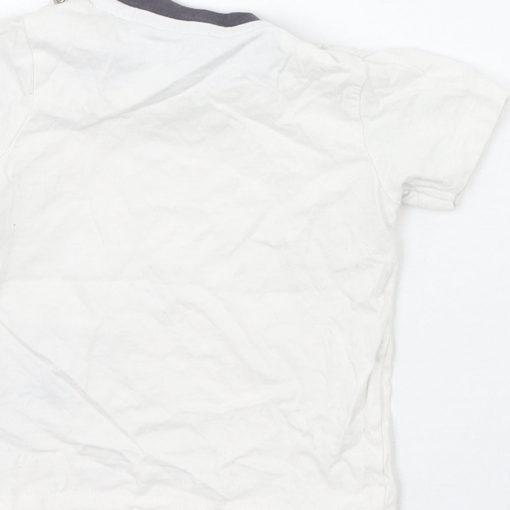 Nutmeg Baby White Geometric Basic T-Shirt Size 9-12 Months