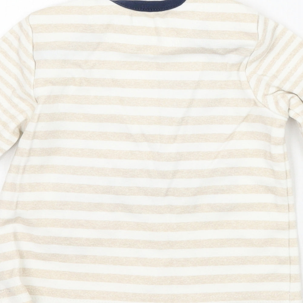 George Baby White Striped Basic T-Shirt Size 3-6 Months
