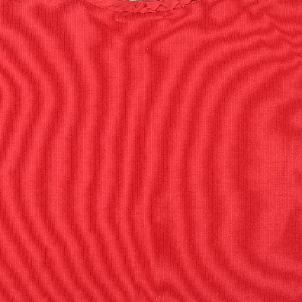 Design Essentials Womens Red Basic T-Shirt Size M