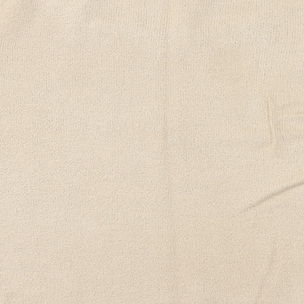 Classics Womens Beige Basic T-Shirt Size 14