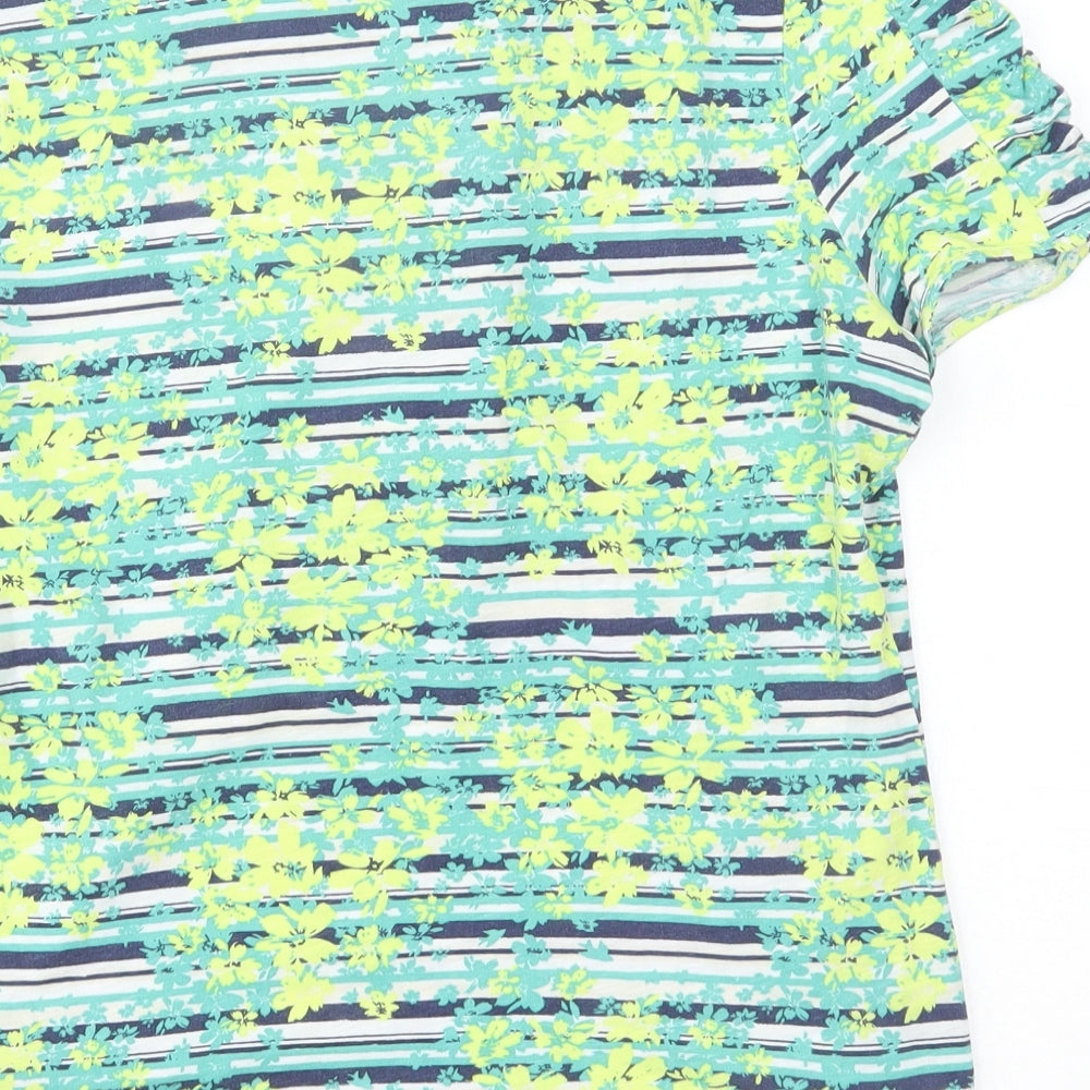 Marks and Spencer Womens Green Basic T-Shirt Size 10