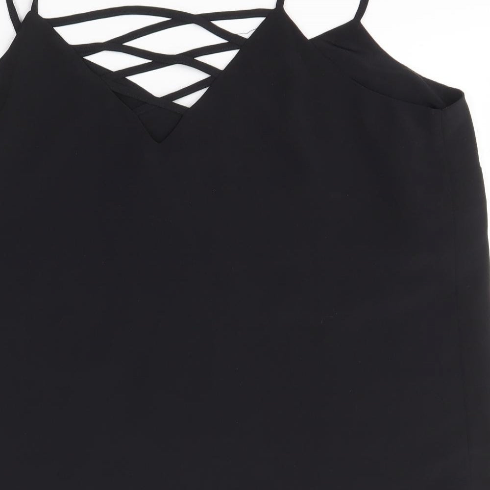 New Look Womens Black Basic Blouse Size 14