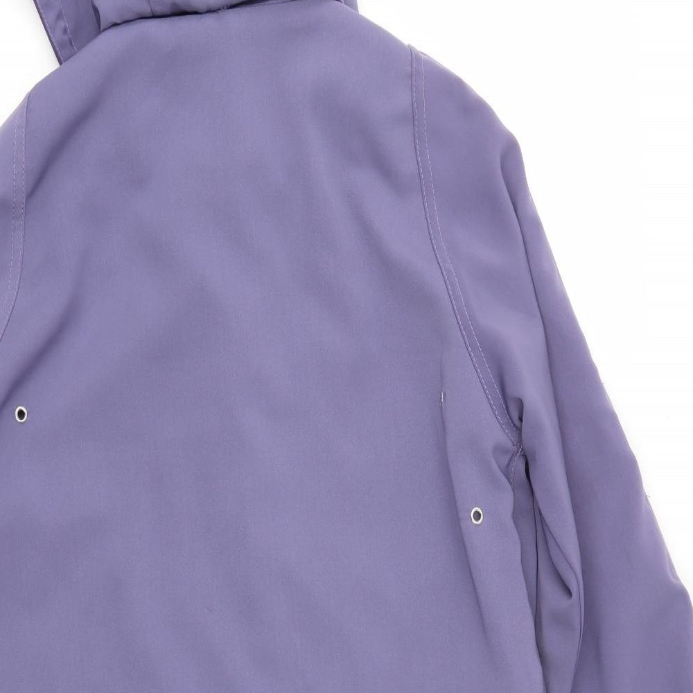 EWM Womens Purple Overcoat Coat Size 10