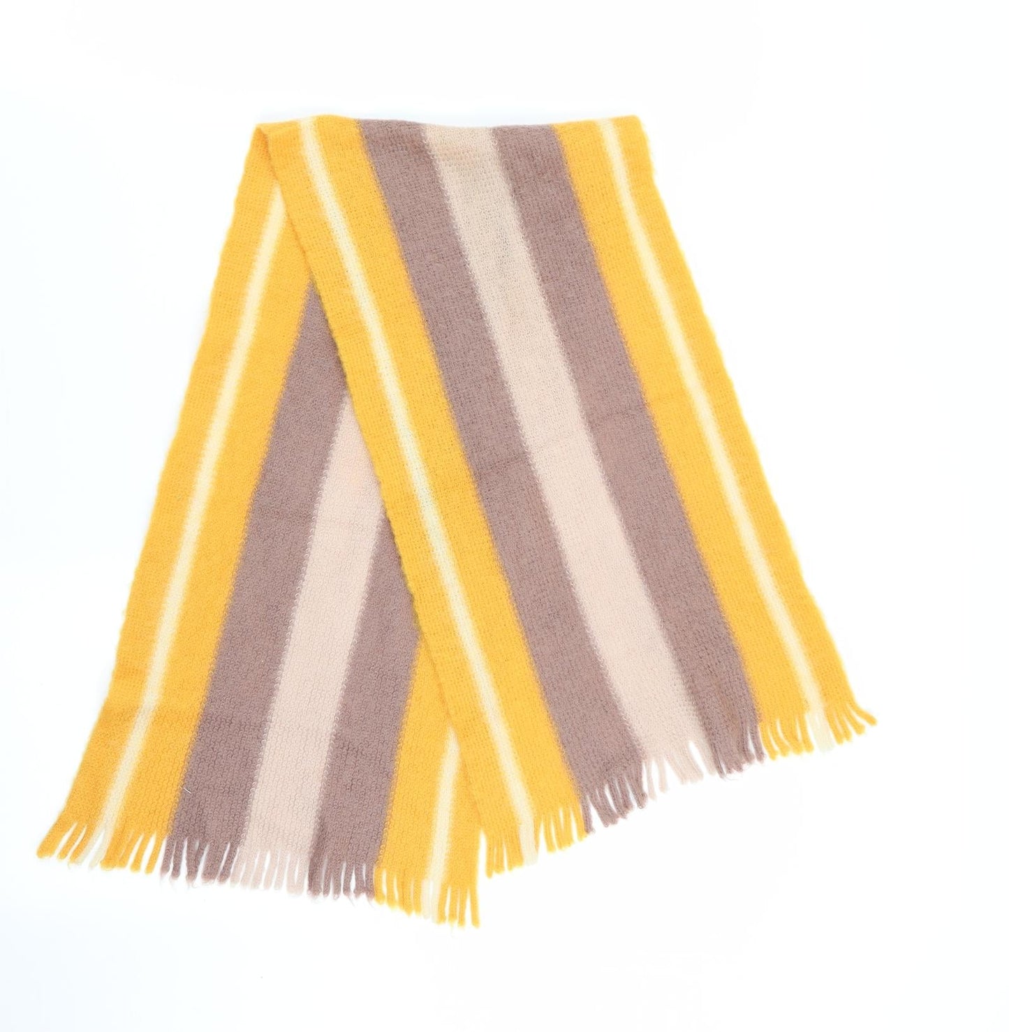 Preworn Boys Yellow Striped Scarf One Size