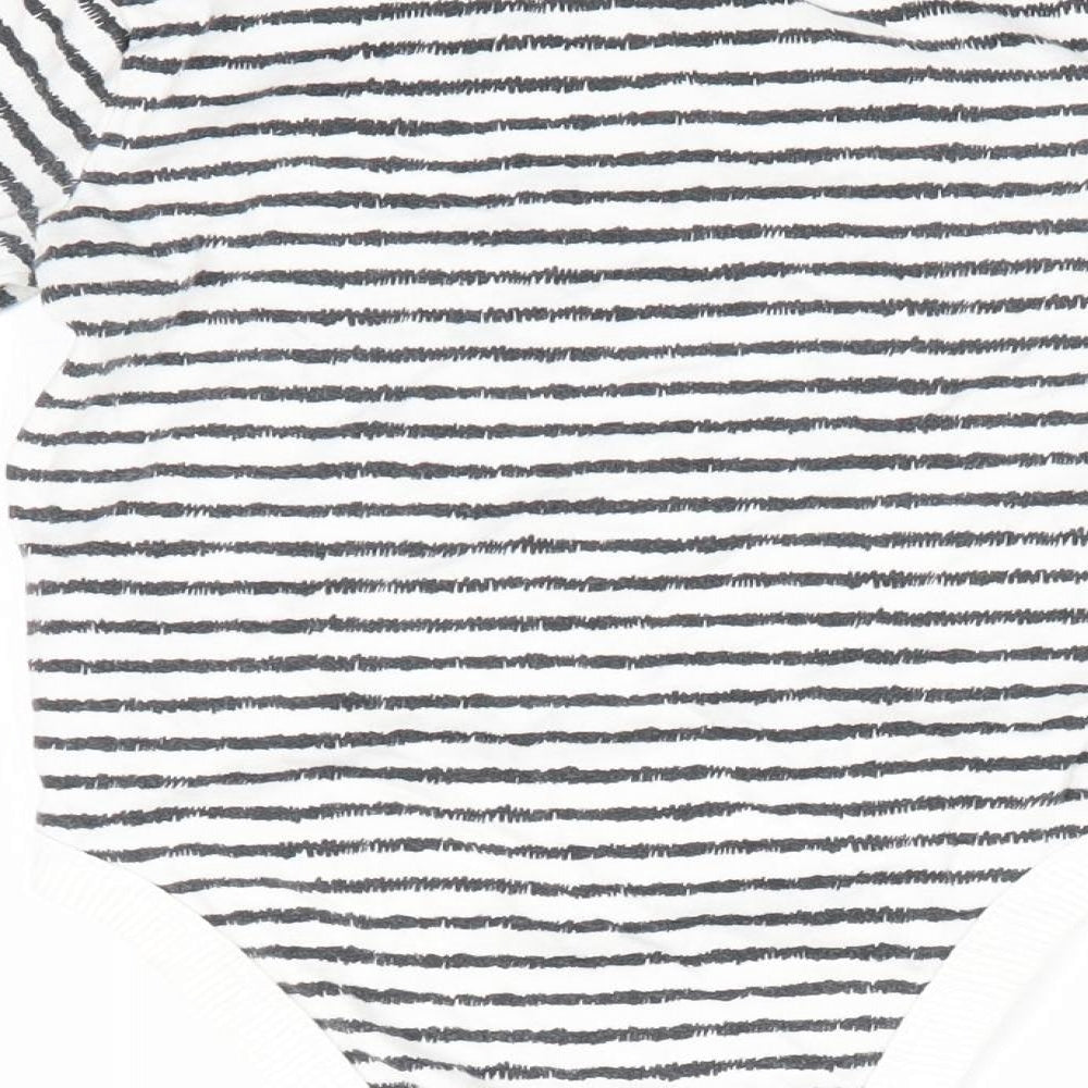 My K Boys Black Striped Romper One-Piece Size 9-12 Months - Super Happy