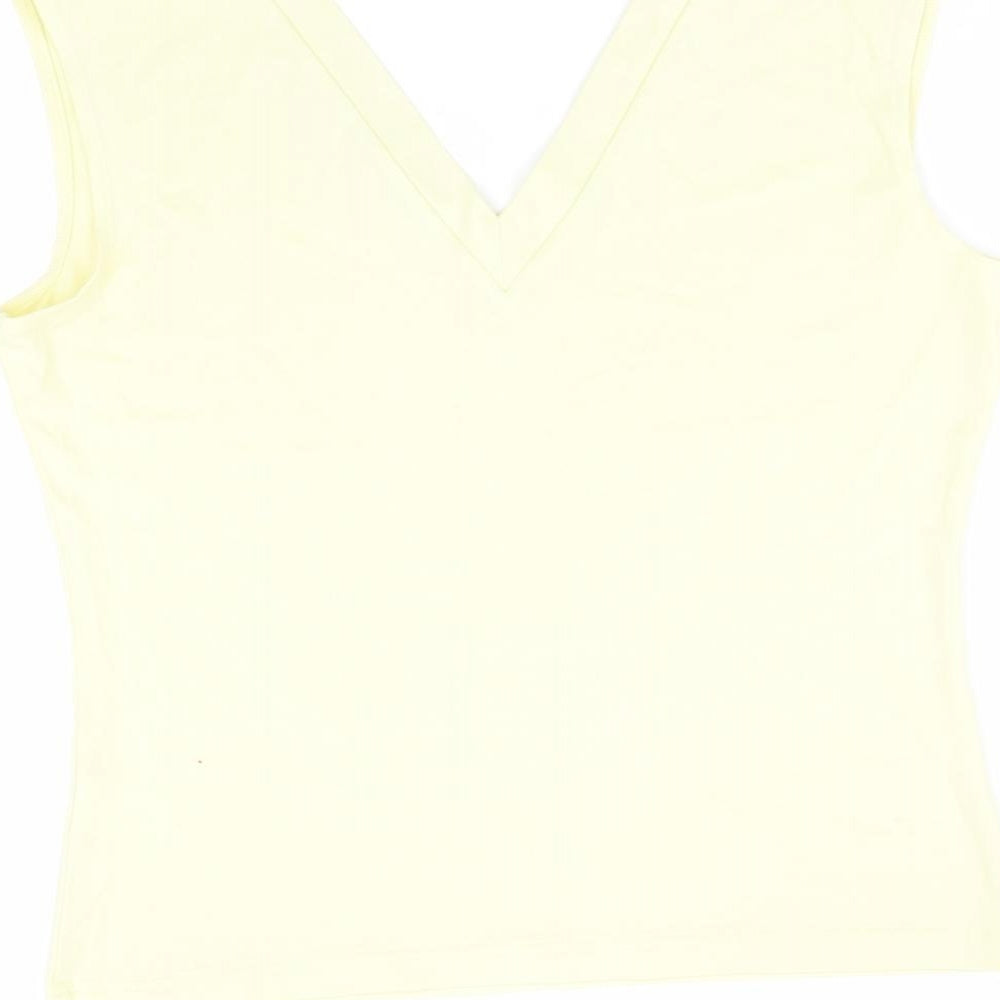 Marks & Spencer Womens Green Basic Tank Size 12 - Lime green