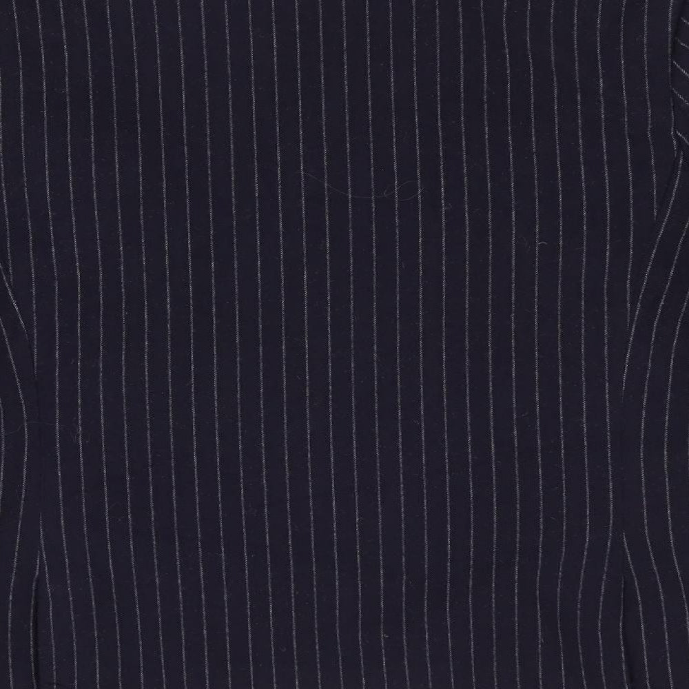 H&M Womens Blue Striped Jacket Size 10
