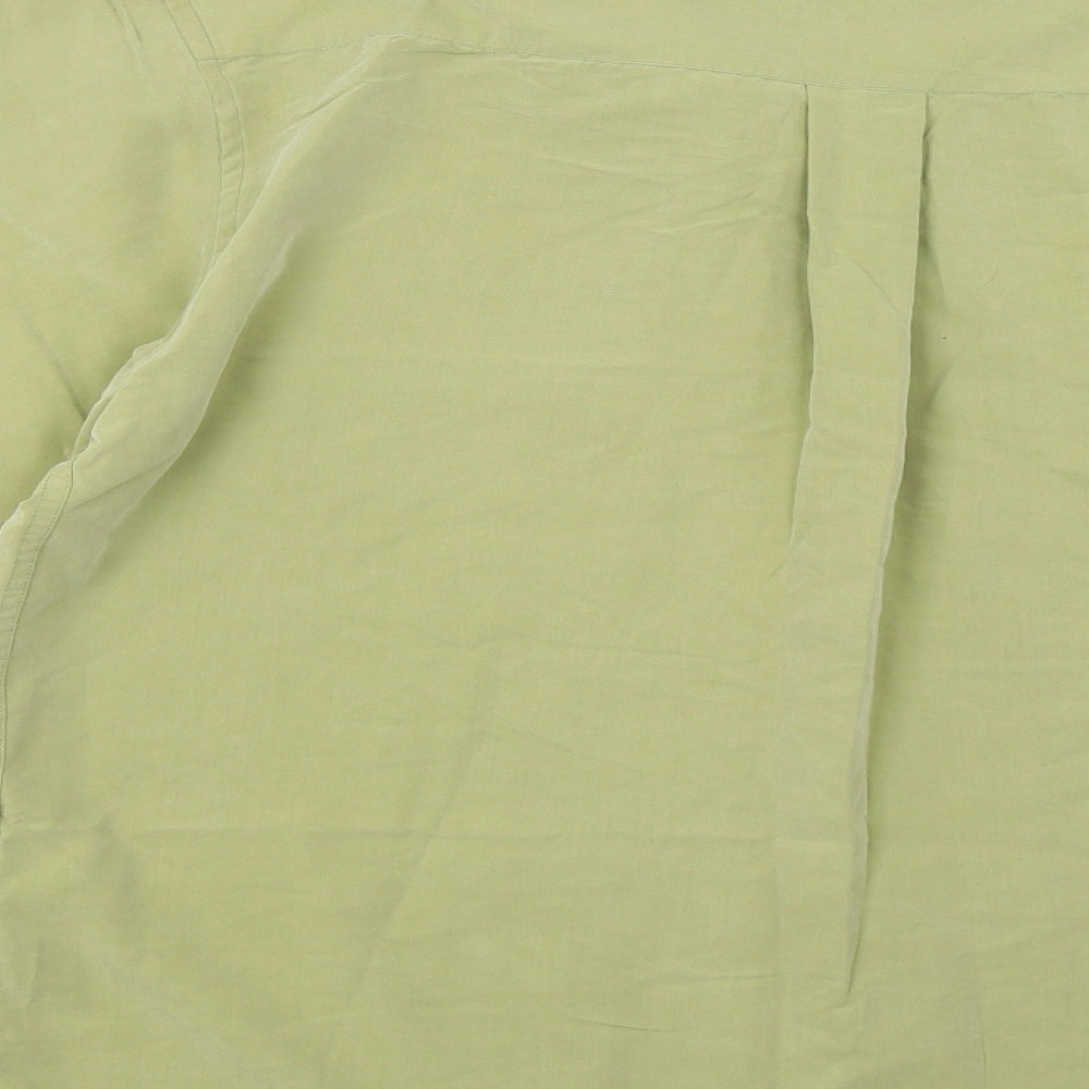 Gianni Vialli Mens Green Button-Up Size M