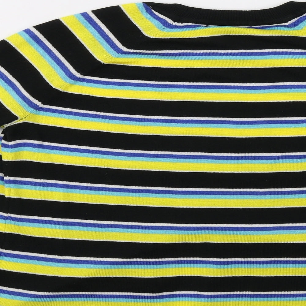 Poof Womens Multicoloured Striped Pullover Jumper Size S