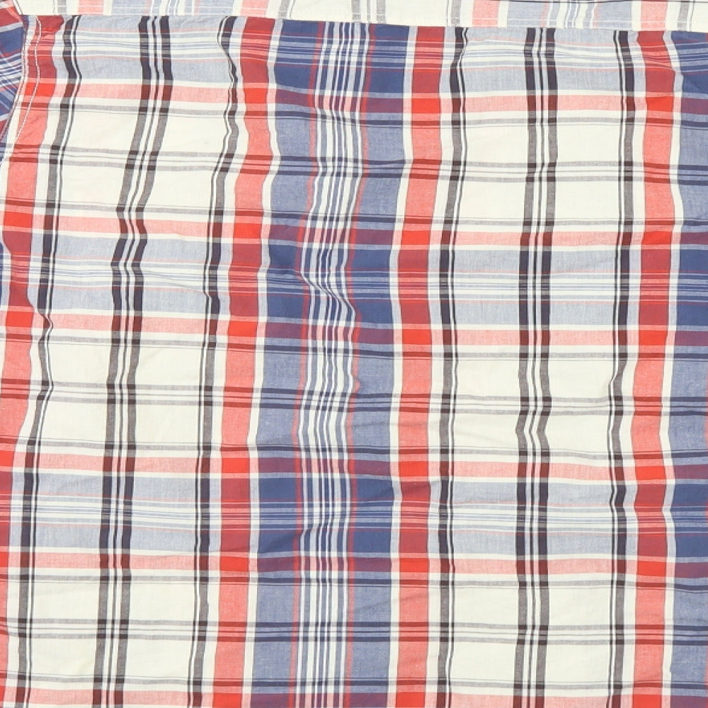 Easy Mens Multicoloured Plaid Button-Up Size XL