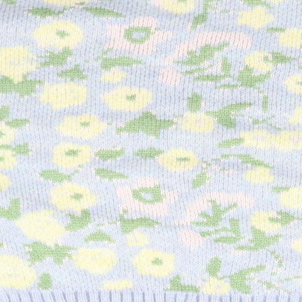 Primark Womens Blue Floral Pullover Jumper Size 12