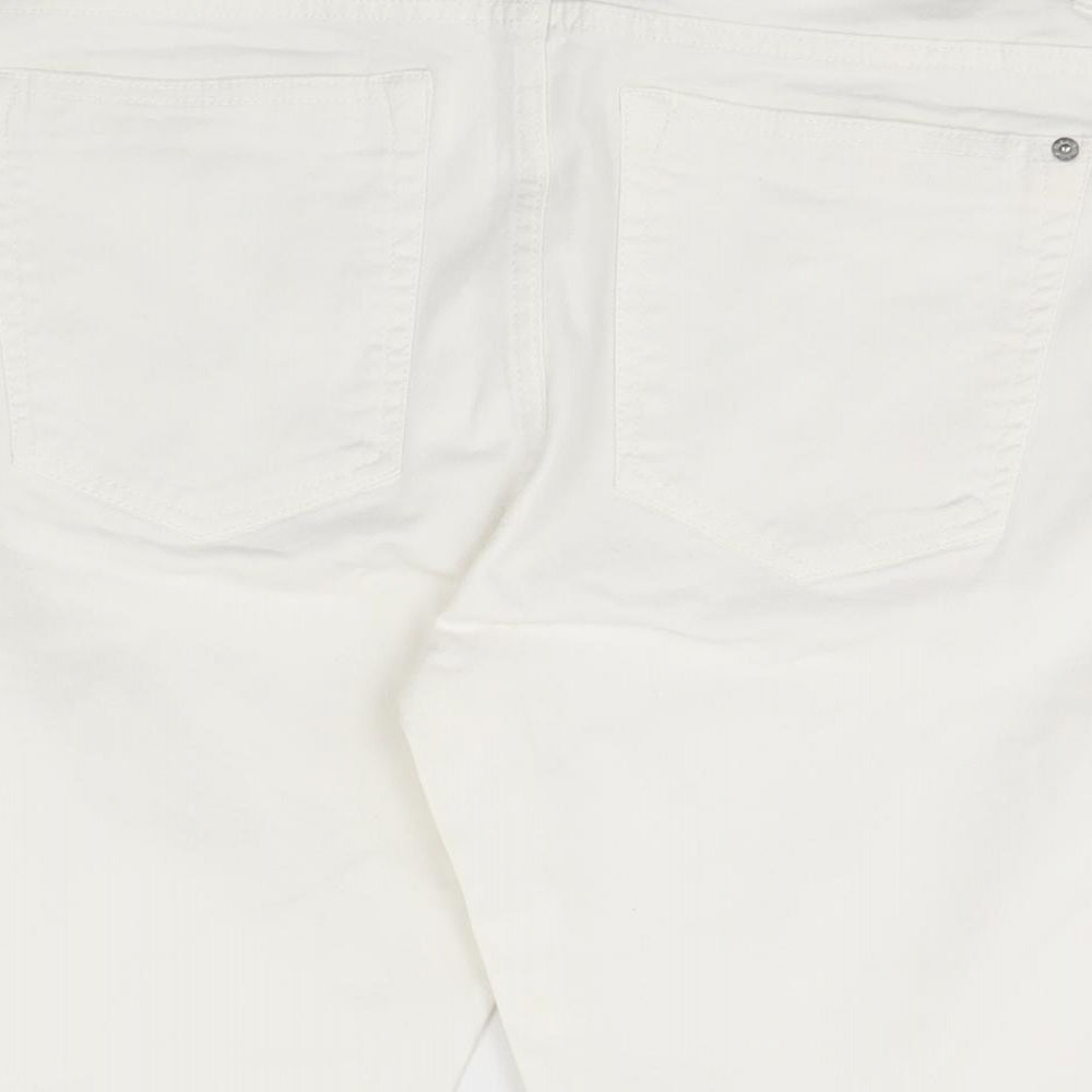 H&M Womens White Dungaree Shorts Shorts Size 32