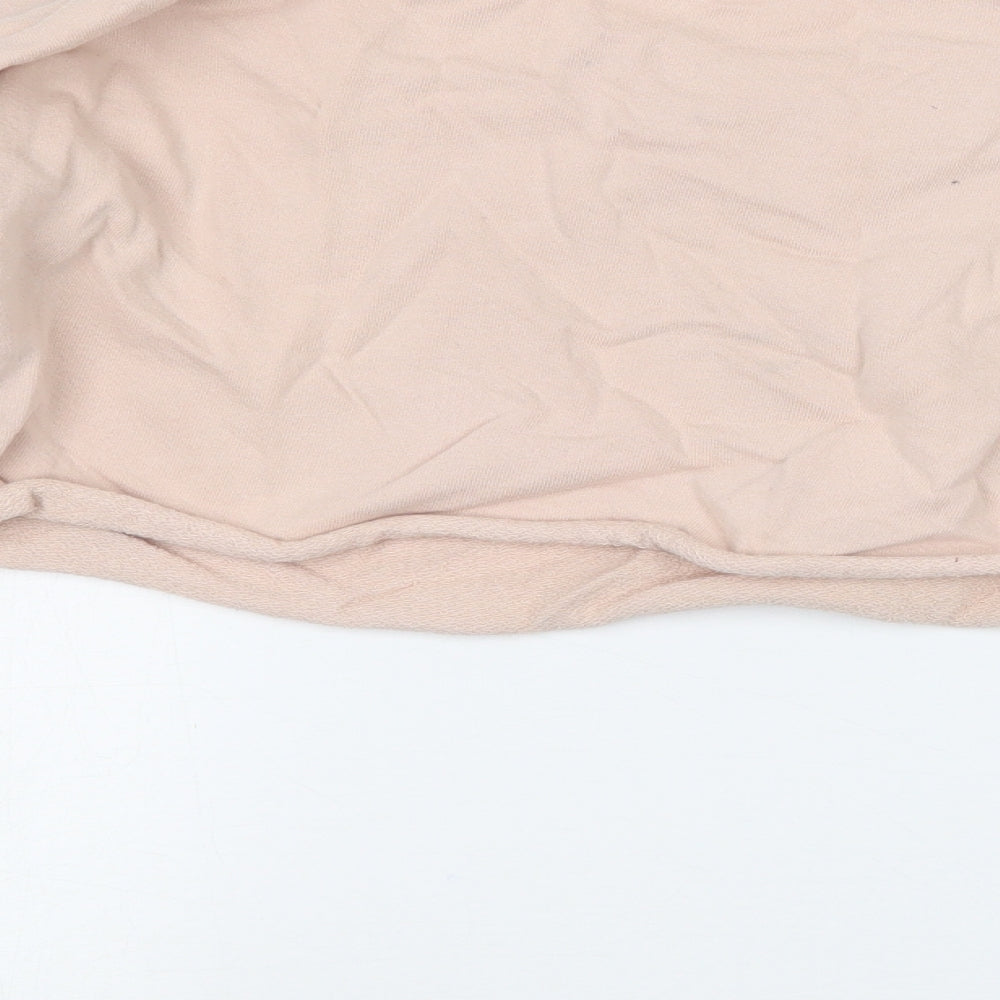 PRETTYLITTLETHING Womens Pink Pullover Sweatshirt Size 6 - Cropped