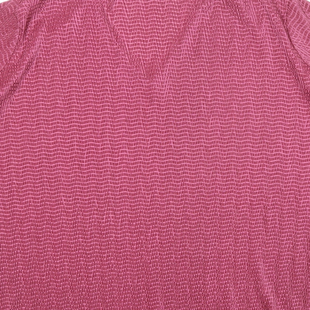 BM Womens Pink Basic Blouse Size XL