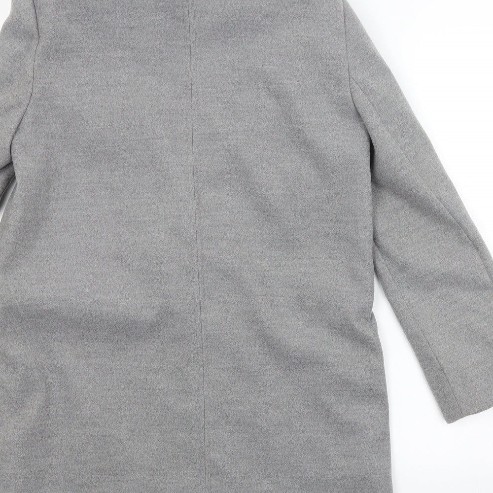 Topshop Womens Grey Trench Coat Coat Size 10