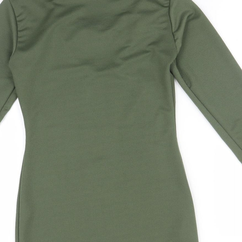 I-X LONDON Womens Green Basic T-Shirt Size 8
