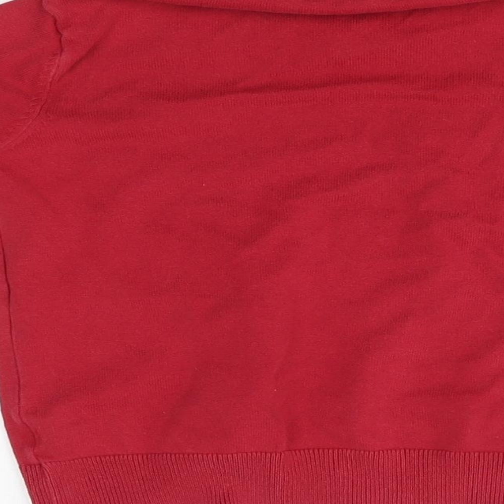 F&F Girls Red Pullover Jumper Size 5-6 Years