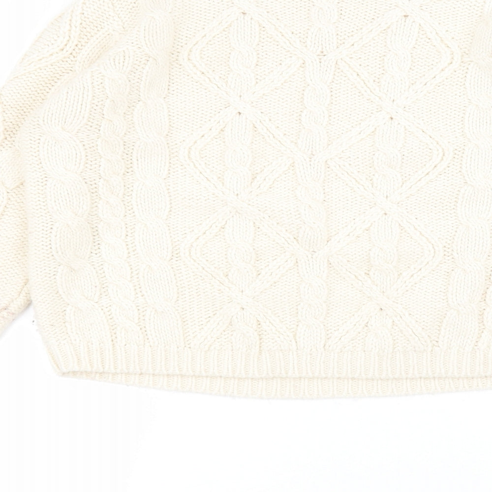 Love knitwear Womens White Pullover Jumper Size 12