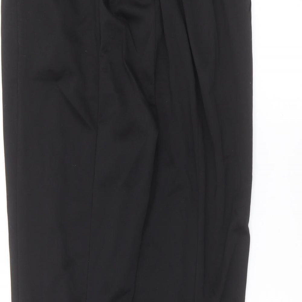 capsule Womens Black Trousers Size 14 L27 in
