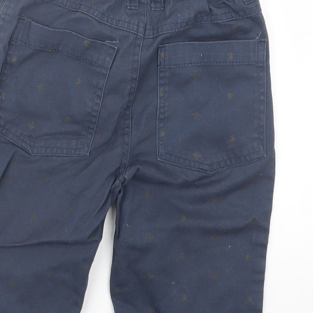 Peacocks Boys Blue Geometric Chino Shorts Size 7 Years