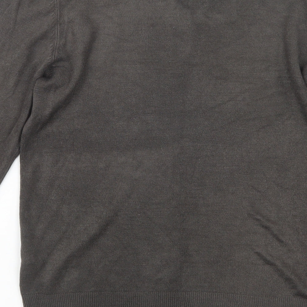 Marks & Spencer Mens Brown Knit Pullover Jumper Size S
