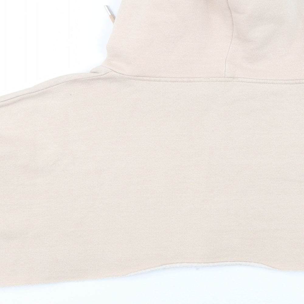 Rising Womens Beige Pullover Hoodie Size S - Cropped