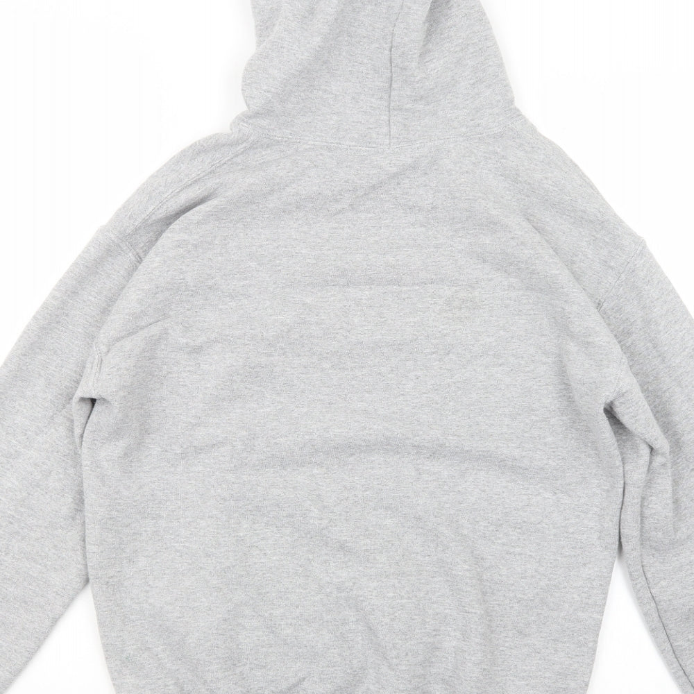Gildan Mens Grey Pullover Hoodie Size S