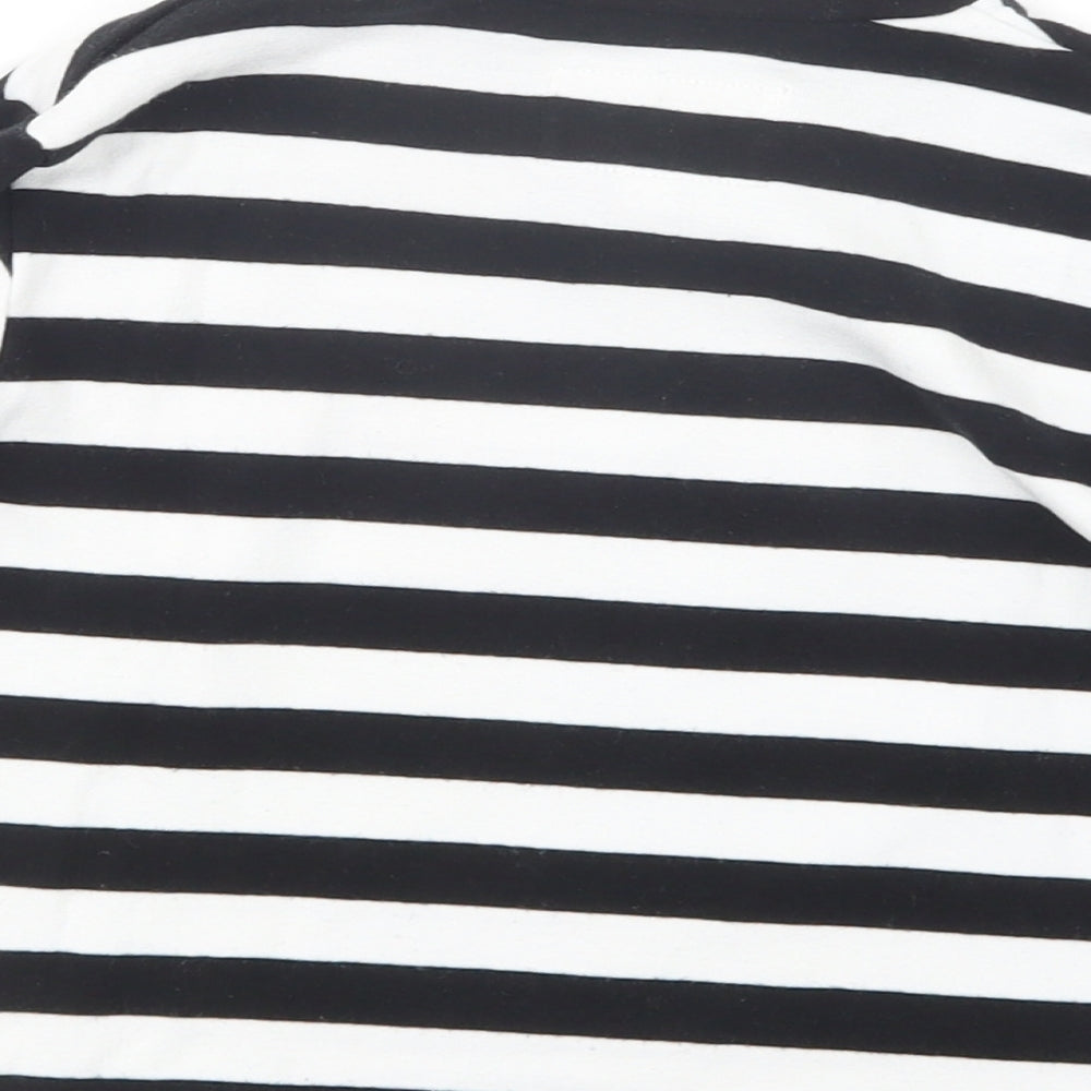 Play Together Girls Black Striped Pullover T-Shirt Size 5 Years