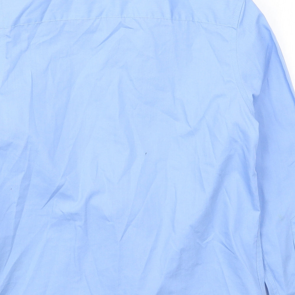 Marks & Spencer Boys Blue Basic Button-Up Size 8-9 Years