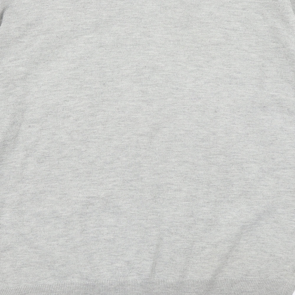 24:7 Mens Grey Knit Pullover Jumper Size M