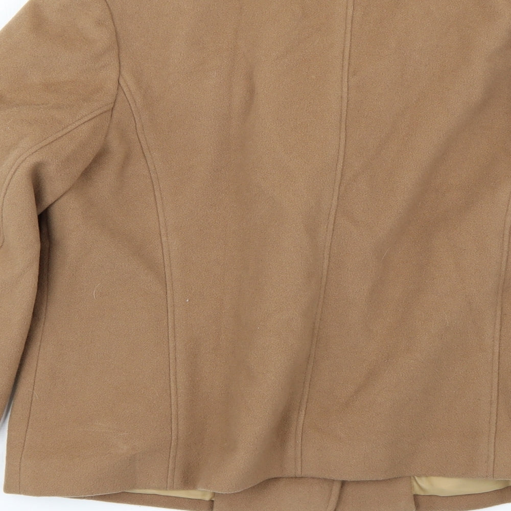 Marks & Spencer Womens Brown Overcoat Coat Size 14