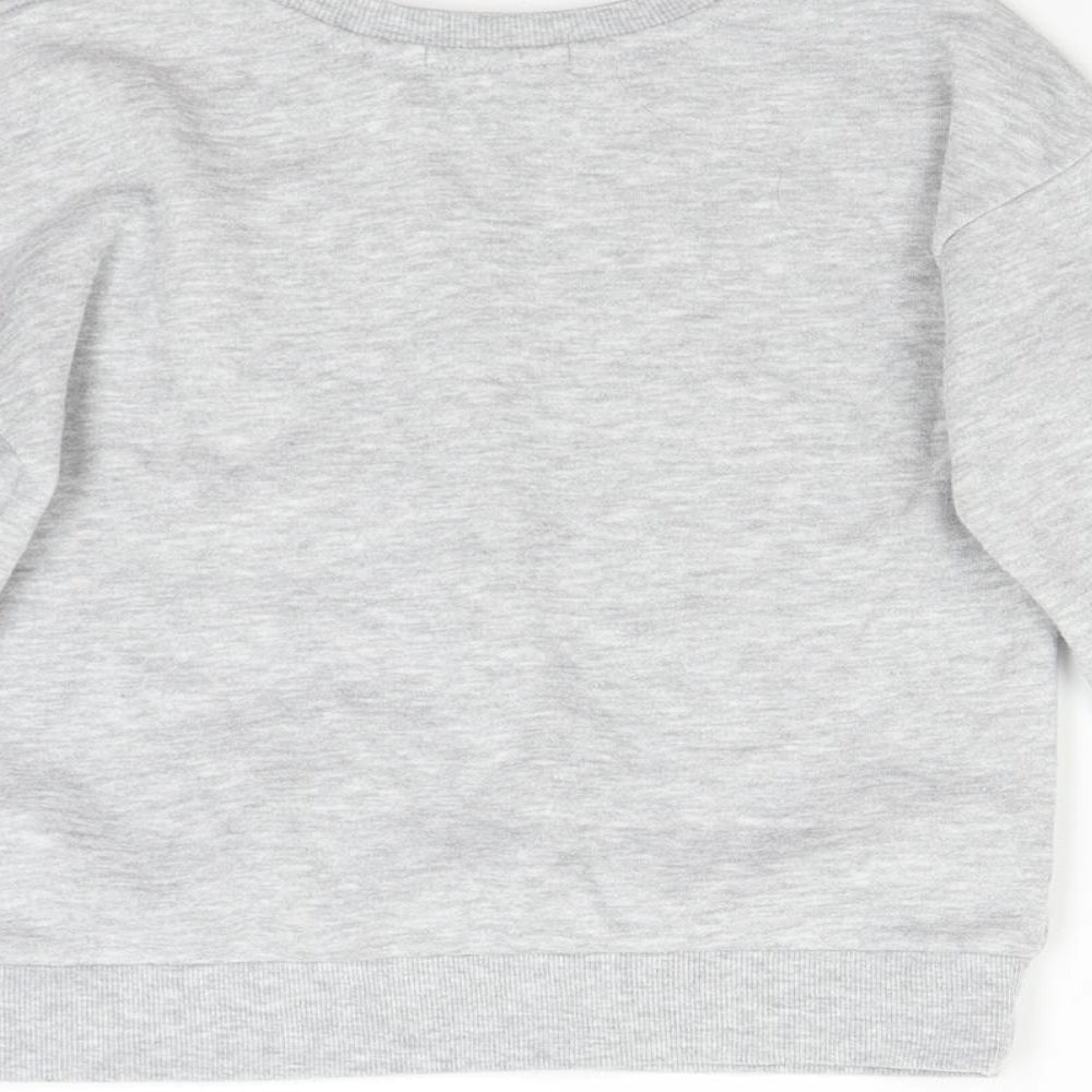 Primark Girls Grey Pullover Sweatshirt Size 6-7 Years - Wonderful