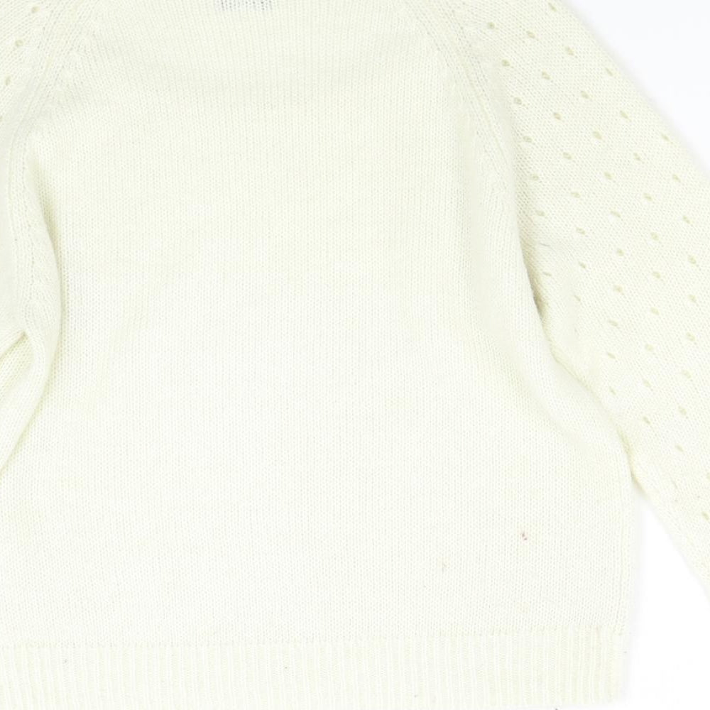 Tango Womens Ivory Knit Pullover Jumper Size M