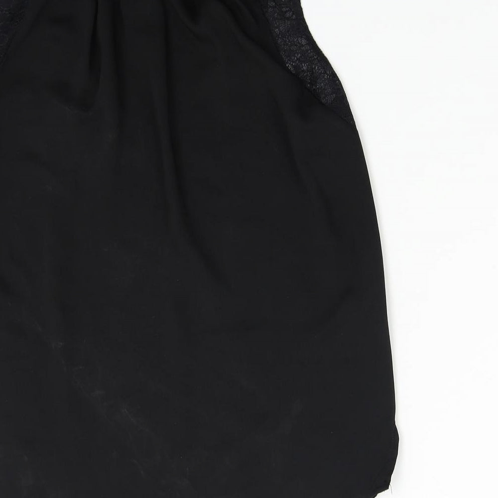 New Look Womens Black Basic Blouse Size 12