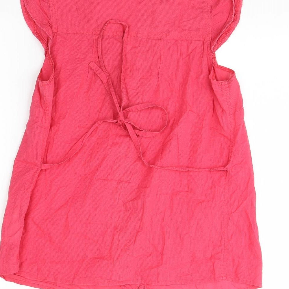 New Look Womens Pink Basic Button-Up Size 8