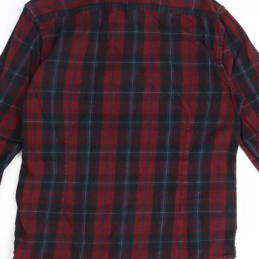 ASOS Mens Red Check Button-Up Size XS