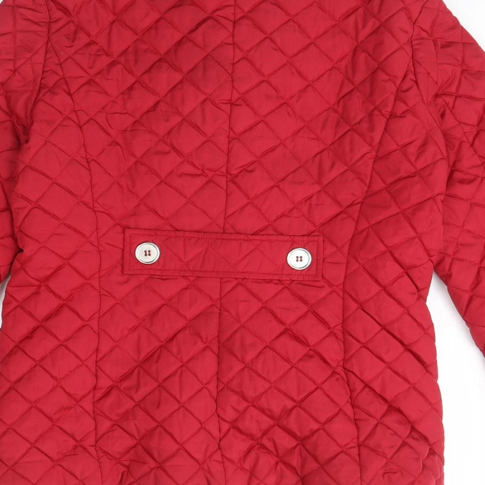 ybc Womens Red Rain Coat Coat Size S