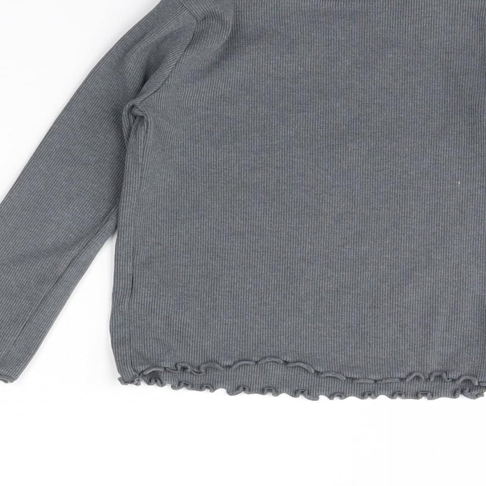 NEXT Girls Grey Basic Blouse Size 2 Years