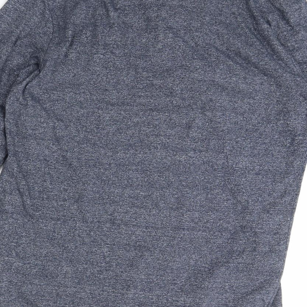 Nanny State Mens Blue Henley Jumper Size M