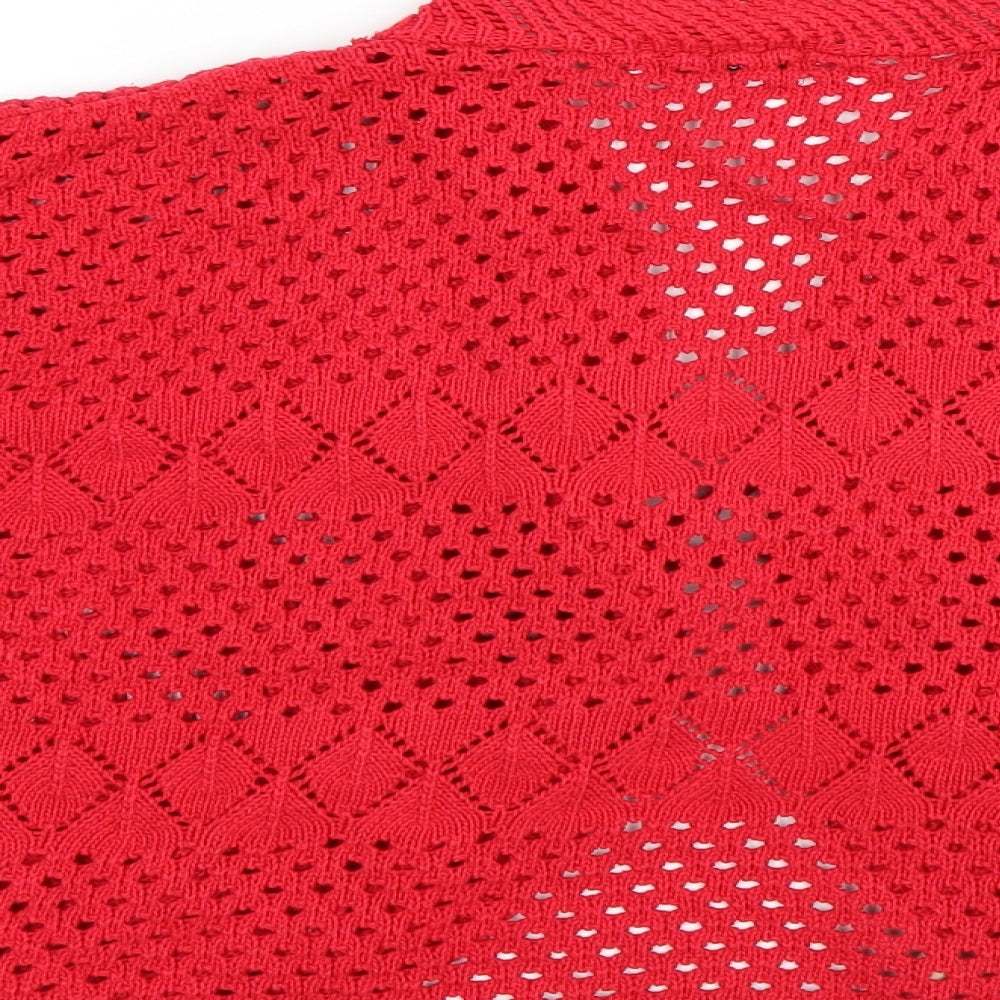 CHIC Womens Red Cape Jumper Size M